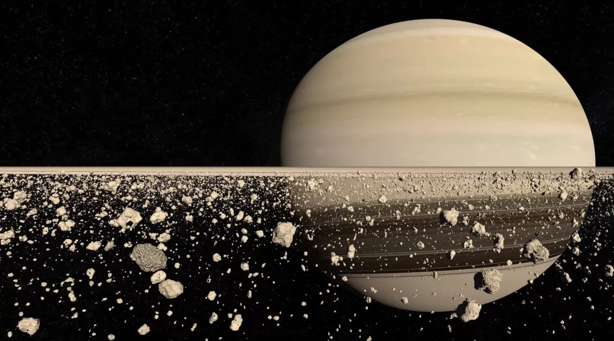 Los anillos de Saturno están formados por grandes trozos de hielo 