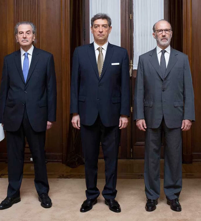 LOS AUTORES DE LOS VOTOS. Juan Carlos Maqueda, Horacio Rosatti (presidente) y Carlos Rosenkrantz.
