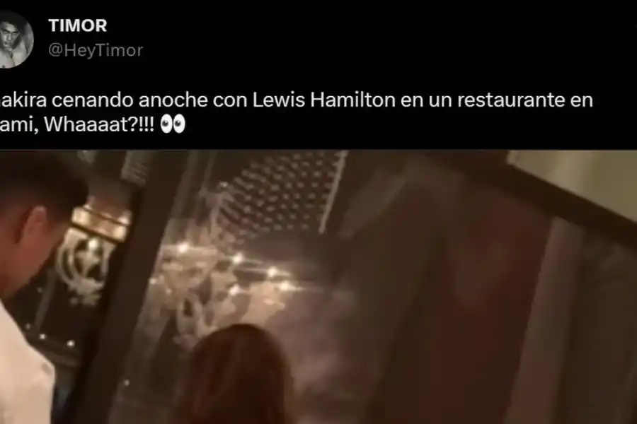 Circularon fotos de Shakira cenando con Lewis Hamilton