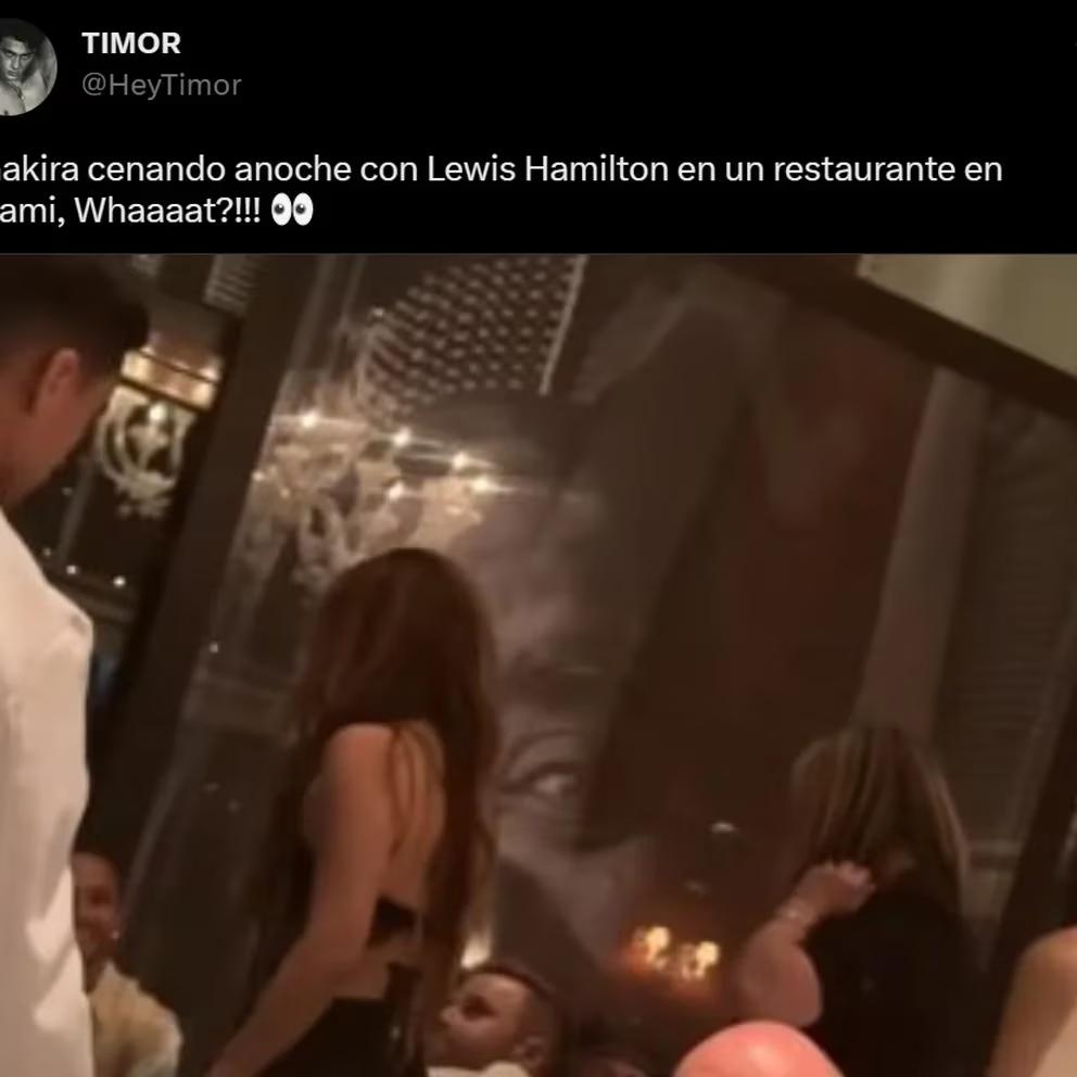 Circularon fotos de Shakira cenando con Lewis Hamilton