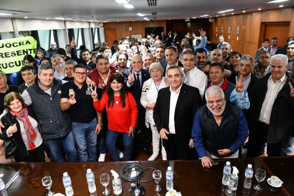 La CGT delegación Tucumán brindó su apoyo a Jaldo. Prensa