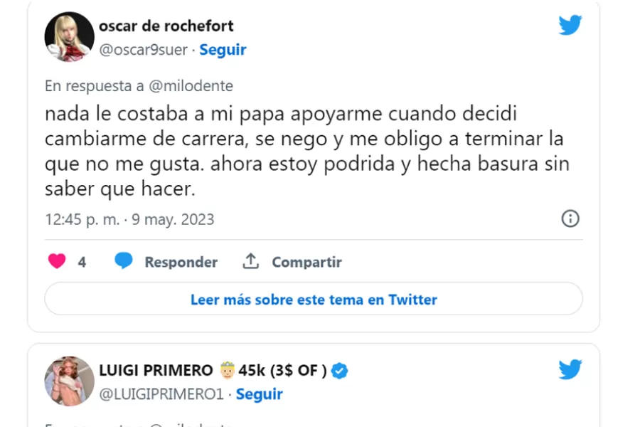 Un joven abandonó su carrera universitaria y la respuesta de su padre emocionó a todos
