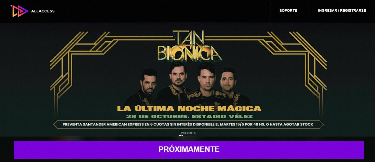 Vuelve Tan Biónica: dónde será el show y cómo conseguir las entradas