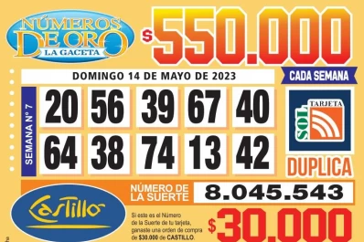 Los Números de Oro de LA GACETA del 14 de mayo de 2023