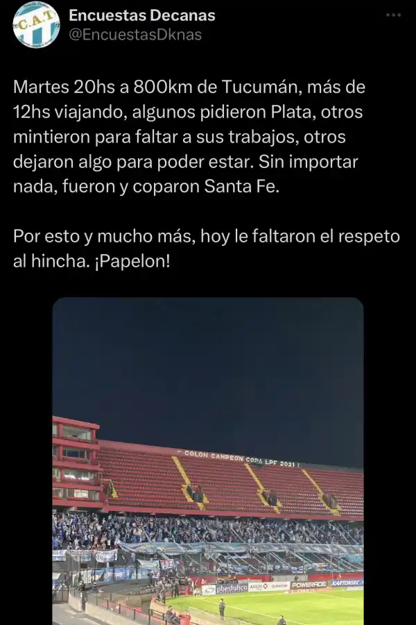 Más tuits de los hinchas cansados del mal momento del equipo.