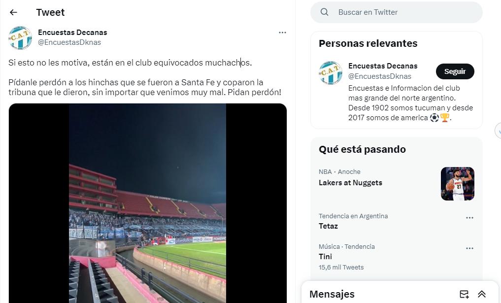 Enojo en las redes sociales por la derrota de Atlético con Estudiantes