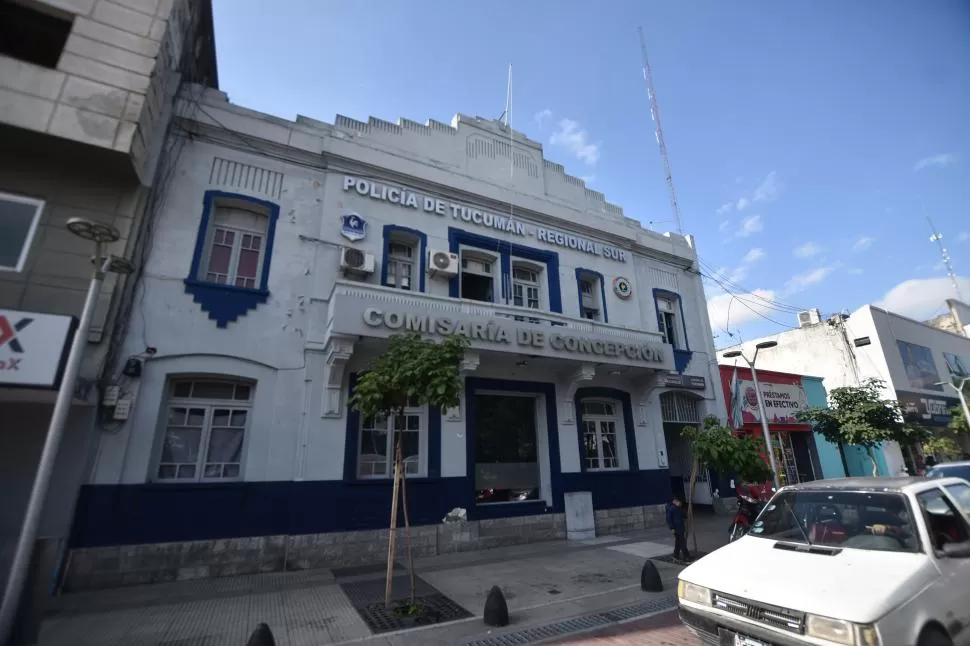 PRÓXIMOS. La comisaría de Concepción y la sede de los tribunales están a poco metros del lugar donde estaba arrestado el procurador Vega. 