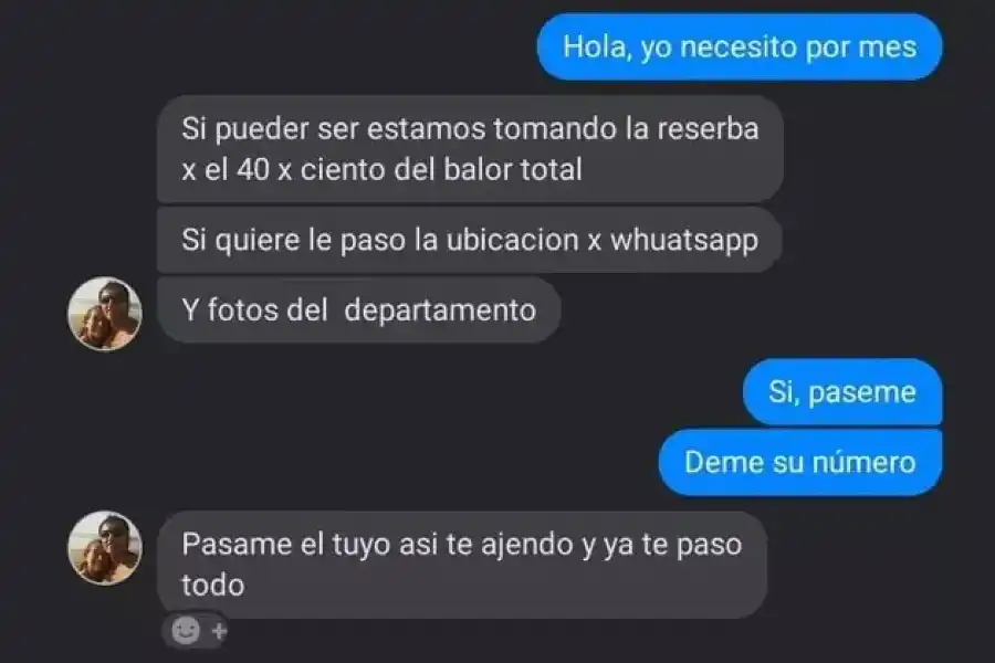 Los errores de ortografía son comunes en las estafas virtuales.