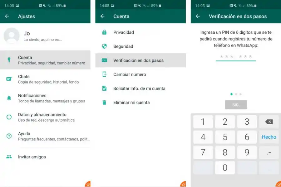 Es importante hacer la verificación en dos pasos para evitar el hackeo a nuestro WhatsApp.