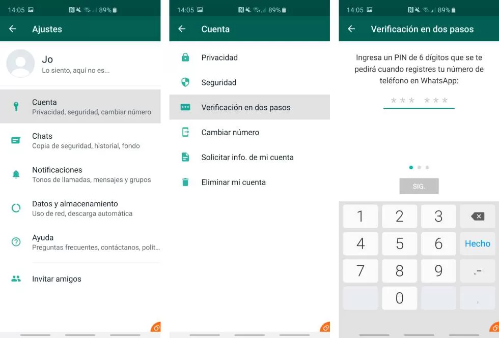 Es importante hacer la verificación en dos pasos para evitar el hackeo a nuestro WhatsApp.