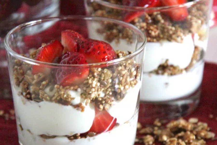 Yogurt con quinoa.