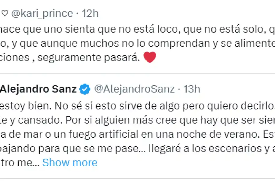 Preocupación por la salud de Alejandro Sanz: “No estoy bien; estoy triste y cansado”