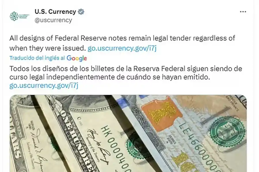 Dólares cara chica vs. cara grande: qué dice el comunicado de Estados Unidos sobre su venta y las diferencias en Argentina