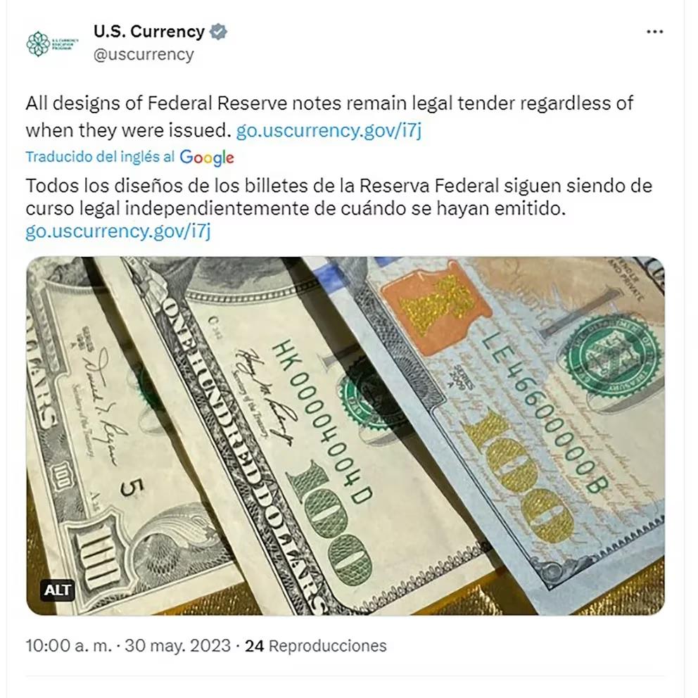 Dólares cara chica vs. cara grande: qué dice el comunicado de Estados Unidos sobre su venta y las diferencias en Argentina