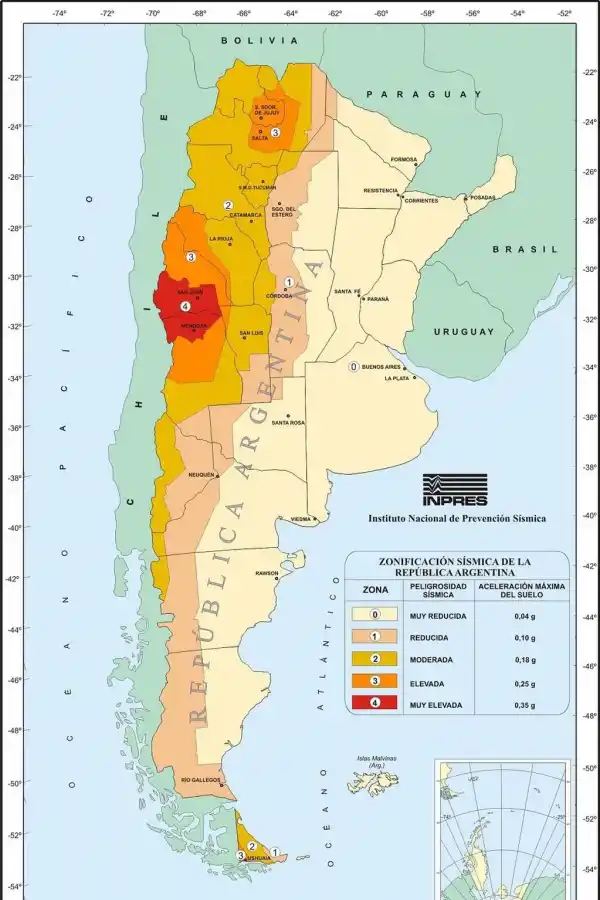 Actualizaron el mapa sísmico de Argentina: cuál es la nueva situación de Tucumán