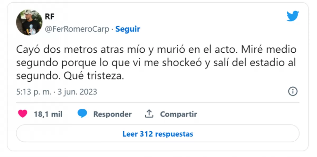 Revelaron exactamente cómo fue la caída del hincha de River en el Monumental: “Murió en el acto”