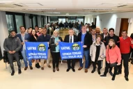 Sindicalistas de Uatre se reunieron con Jaldo en el tramo final de la campaña electoral