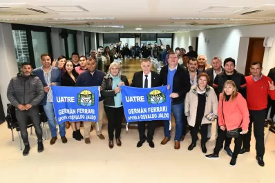 Sindicalistas de Uatre se reunieron con Jaldo en el tramo final de la campaña electoral