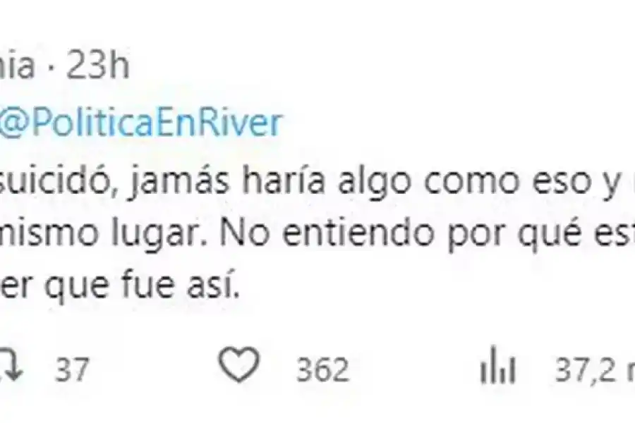 Tragedia en River: la hija del hincha fallecido dio su versión de los hechos: No se suicidió