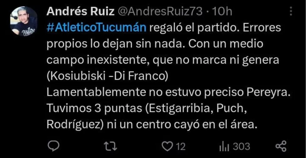 Qué se dijo en las redes tras la dura derrota de Atlético Tucumán ante Lanús
