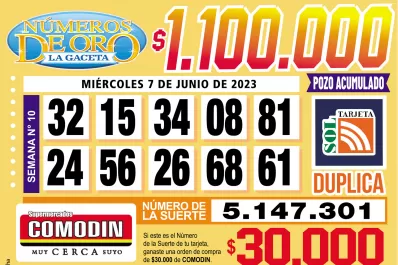 Los Números de Oro de LA GACETA del 7 de junio de 2023