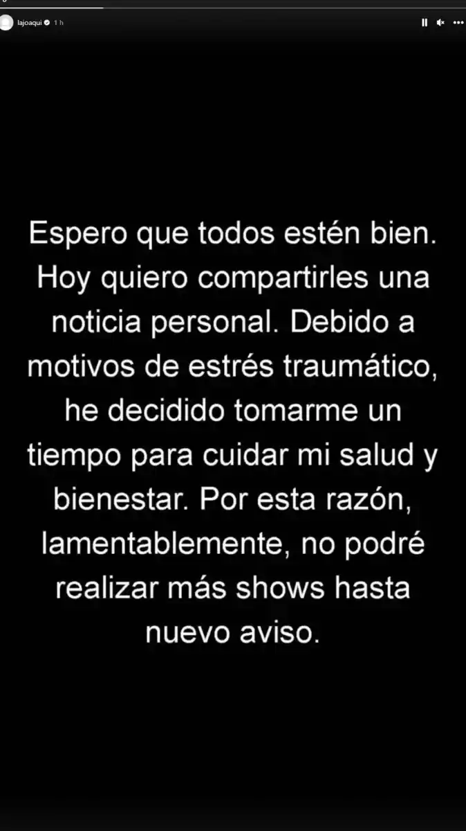 La Joaqui se retira de los escenarios por problemas de salud: qué dijo la artista