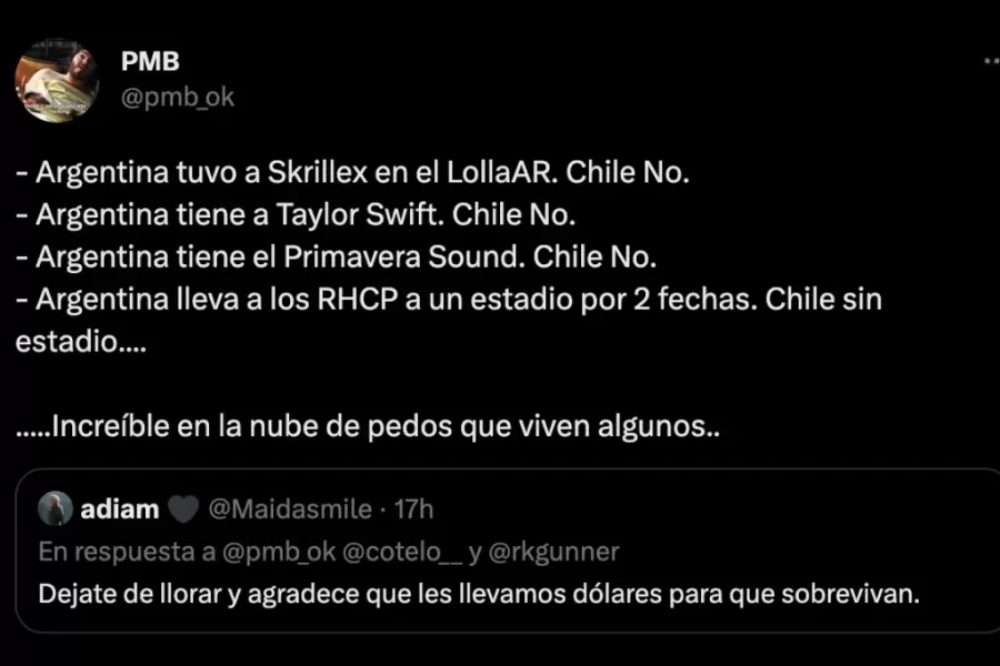 Por la llegada de Taylor Swift, crece la rivalidad entre argentinos y chilenos: “Les llevamos dólares para que sobrevivan”