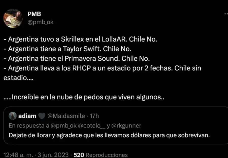 Por la llegada de Taylor Swift, crece la rivalidad entre argentinos y chilenos: “Les llevamos dólares para que sobrevivan”