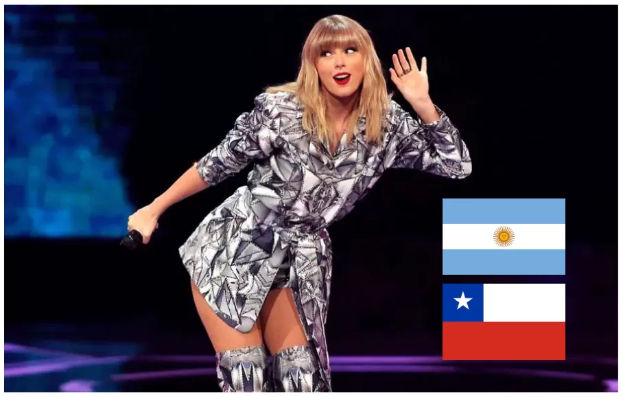 Creció la rivalidad entre argentinos y chilenos por la visita de Taylor Swift a la Argentina.