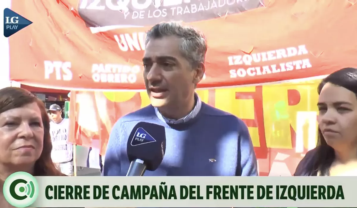 CIERRE. El candidato a gobernador del Frente de Izquierda, Martín Correa, se mostró conforme con la campaña realizada por su fuerza.