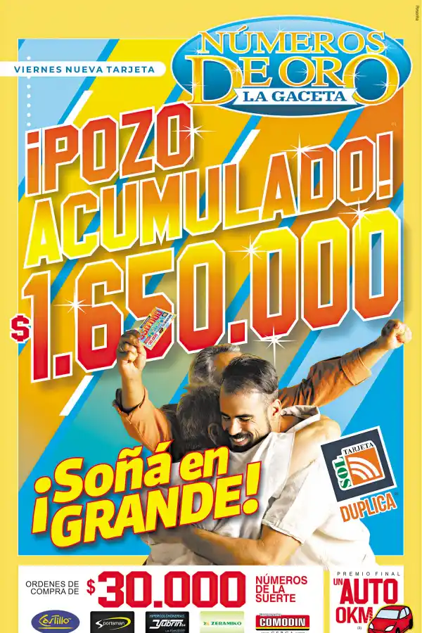 El pozo de los Números de Oro quedó vacante y acumula ¡$ 1.650.000!
