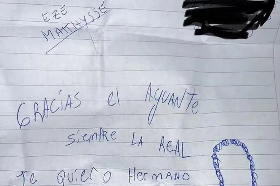L-Gante emitió una nueva carta desde la cárcel para agradecer por el aguante