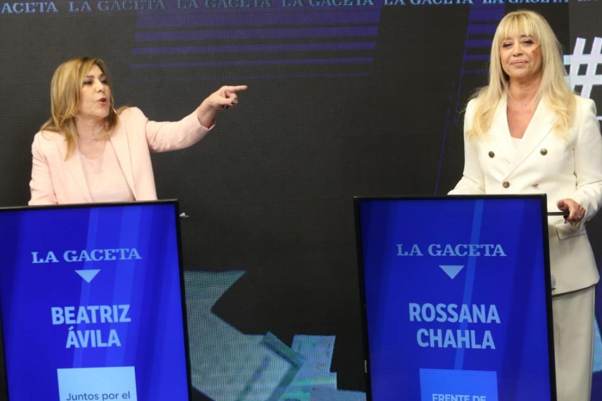 Beatriz Ávila y Rossana Chahla en el debate de LA GACETA