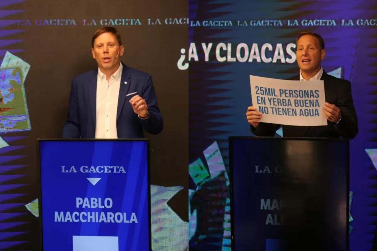 ELECCION EN YERBA BUENA. Pablo Macchiarola y Marcelo Albaca en el debate de LA GACETA
