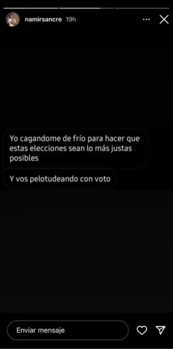 El comentario que recibió el joven en Instagram.