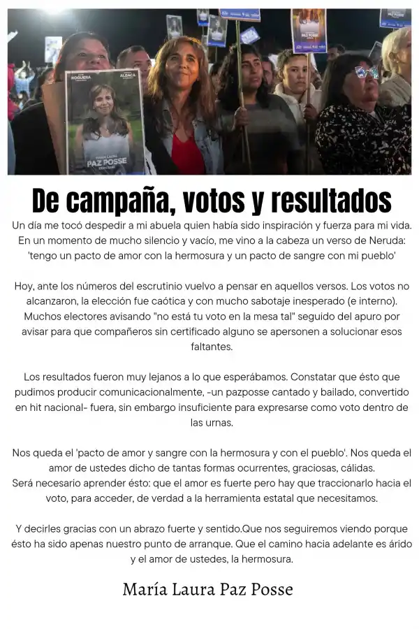 Lo que todos quieren saber: ¿llegó María Laura Paz Posse al Concejo Deliberante?
