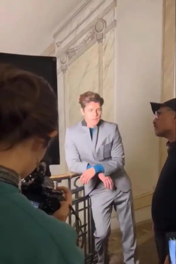 Marcos Ginocchio en una producción como modelo