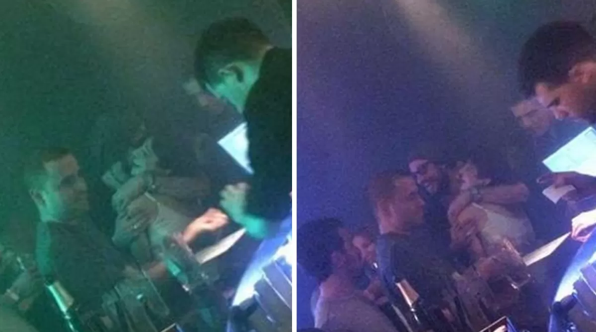 La foto de Daniel Osvaldo y Gianina Maradona juntos en un boliche