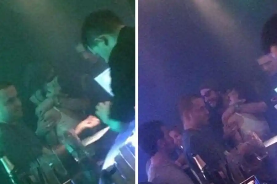 La foto de Daniel Osvaldo y Gianina Maradona juntos en un boliche