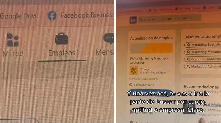 La joven contó el paso a paso para poder conseguir trabajo en dólares en LinkedIn. (Captura: TikTok/@tubestself)