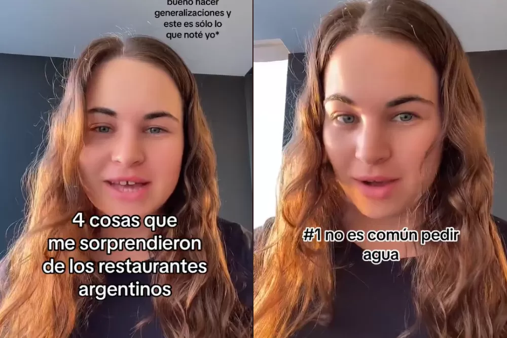 Una joven estadounidense comió en un restaurante argentino y contó que le sorprendió: “No es común pedir…”