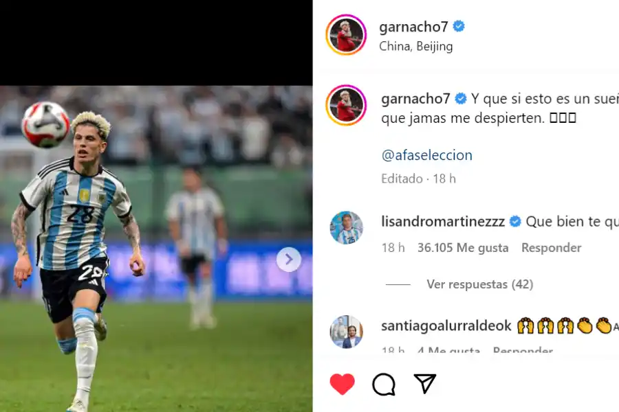 El debut de Alejandro Garnacho con la Selección argentina: “Si esto es un sueño, que jamás me despierten”