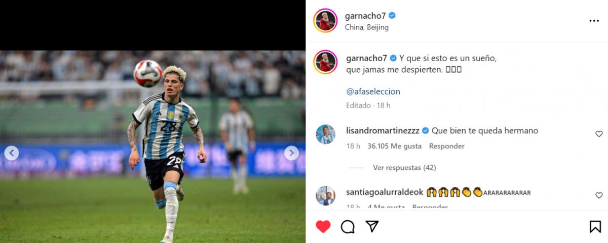 El debut de Alejandro Garnacho con la Selección argentina: “Si esto es un sueño, que jamás me despierten”