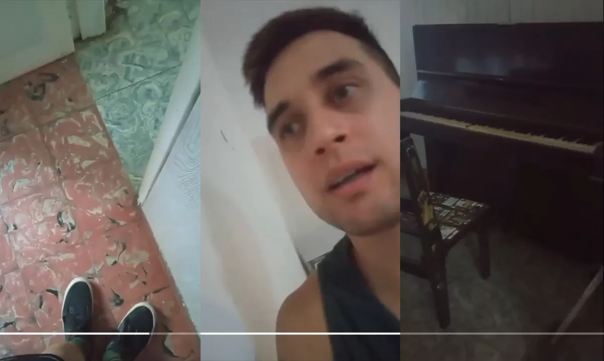 Espantado, compartió los videos de su piano.