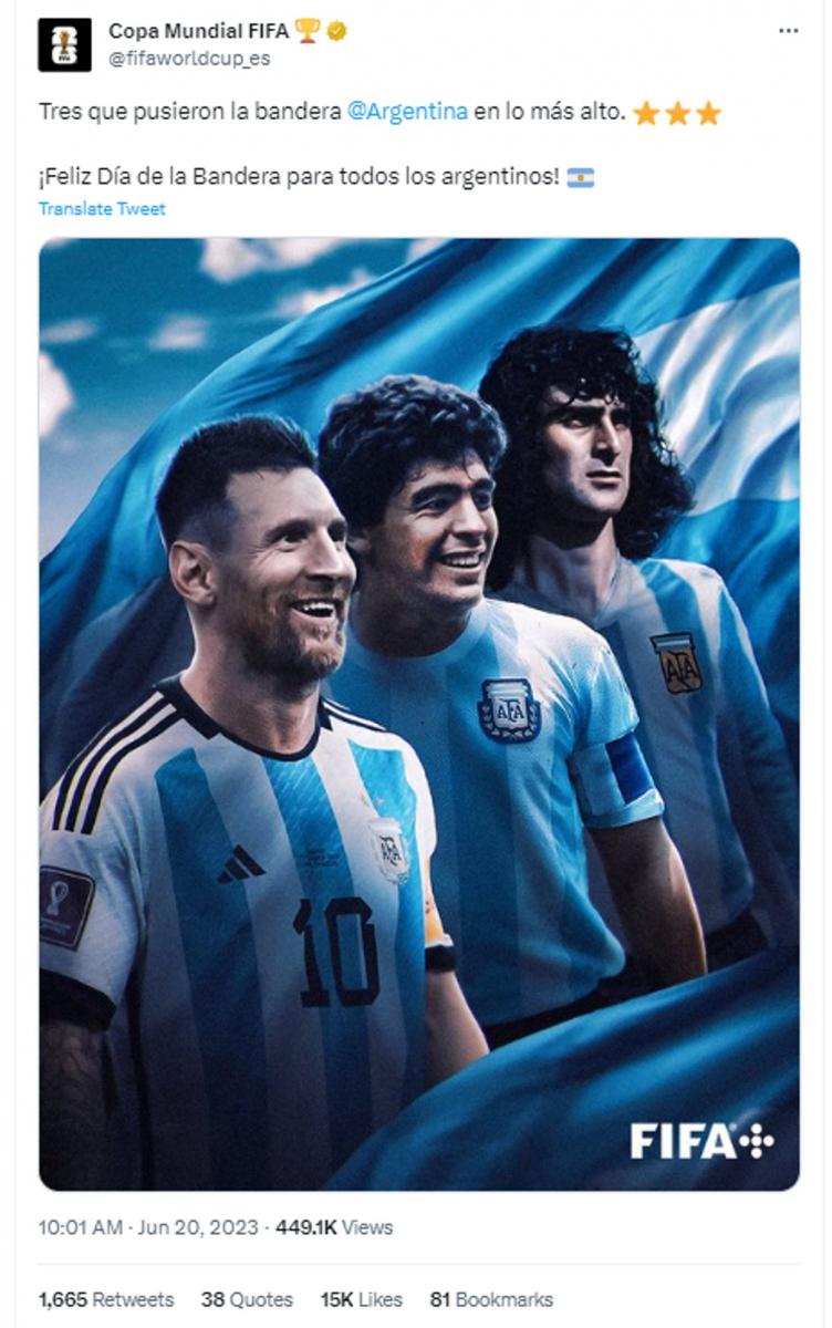 La especial foto que compartió Lionel Messi para celebrar el Día de la Bandera