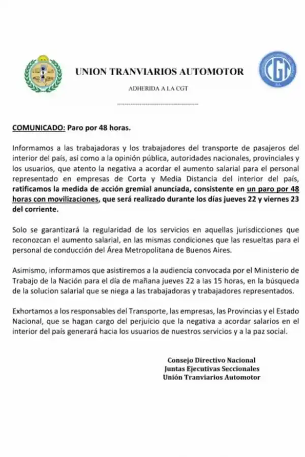 Paro de colectivos: ¿por qué sólo se realiza en algunas ciudades?