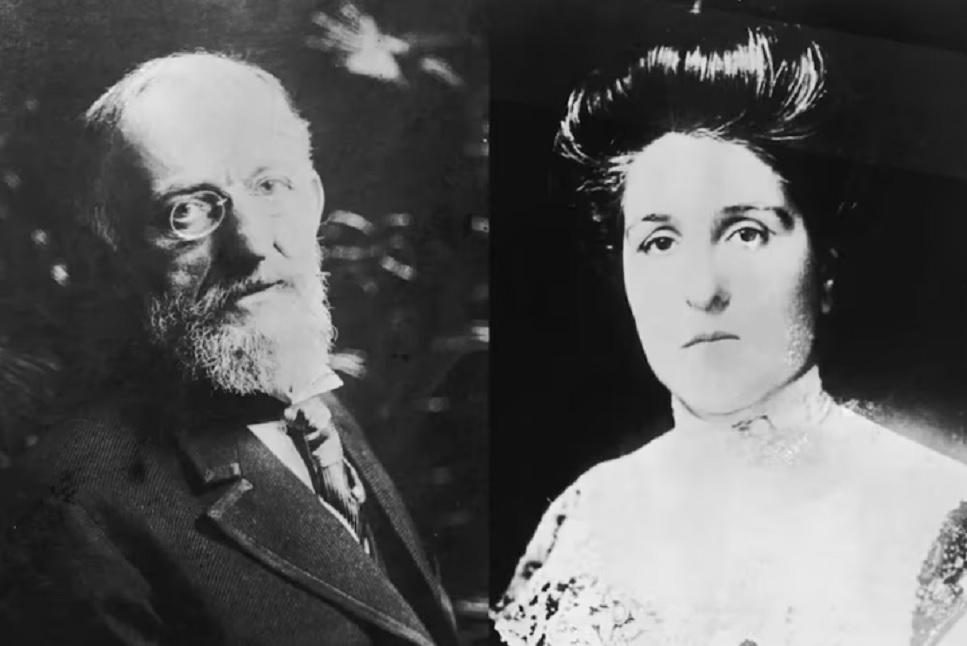 El magnate Isidor Straus, nacido en 1845 y dueño parcial de las tiendas departamentales Macy’s, y su esposa Ida