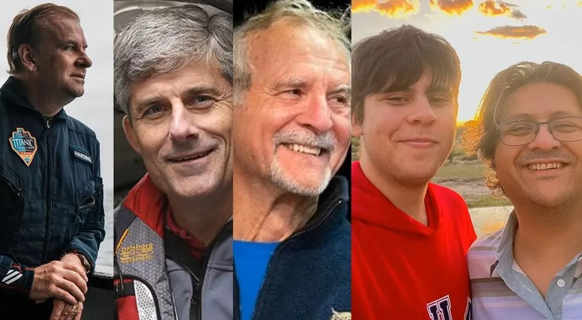 Los cinco hombres que murieron en la tragedia del submarino