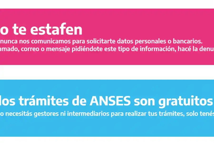 Anses advierte en su página web a sus usuarios por posibles estafas