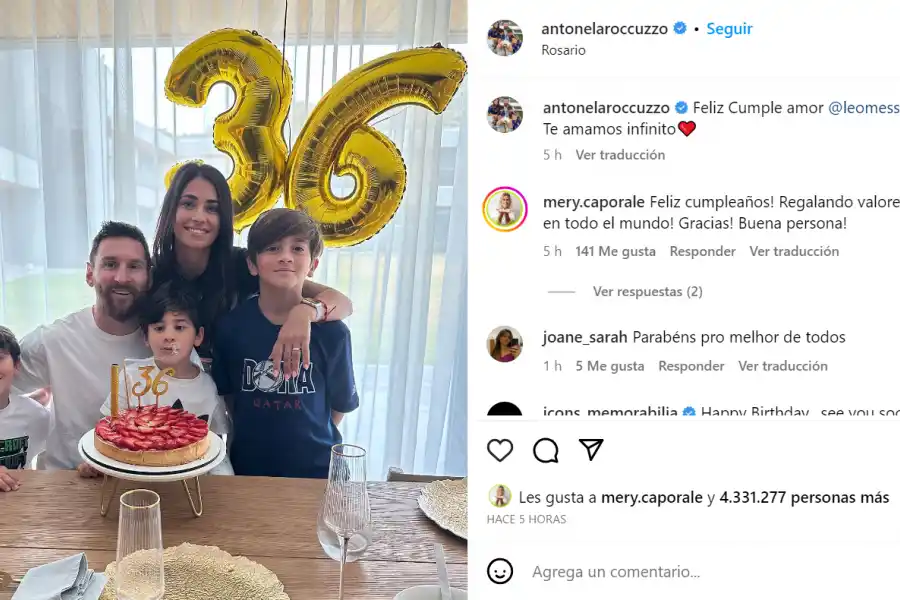 Antonela Roccuzzo le dedicó un tierno mensaje a Lionel Messi por su cumpleaños